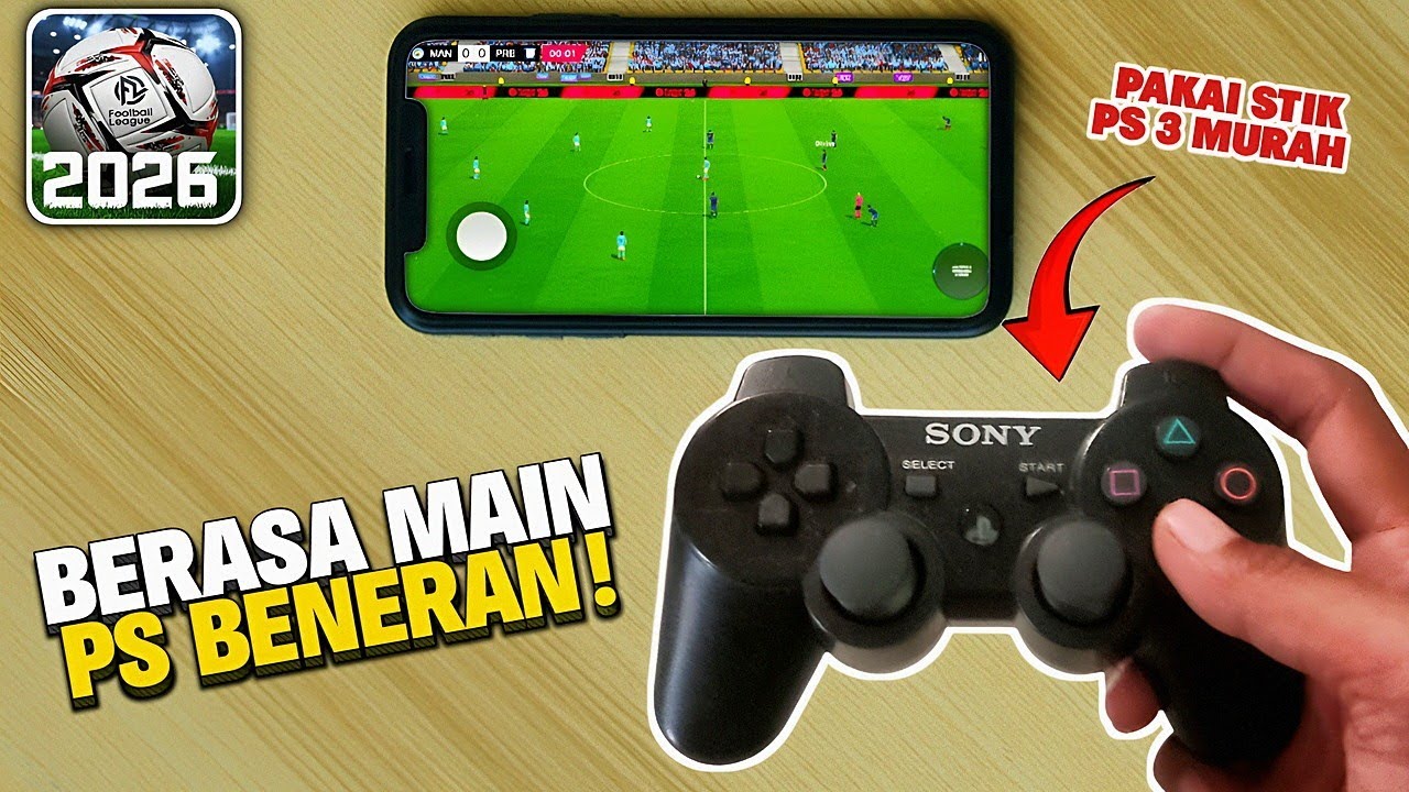 BERASA MAIN PS DONG!! mencoba main pakai Stik ps3 Murah meriah di game Football League 2026 terbaru 