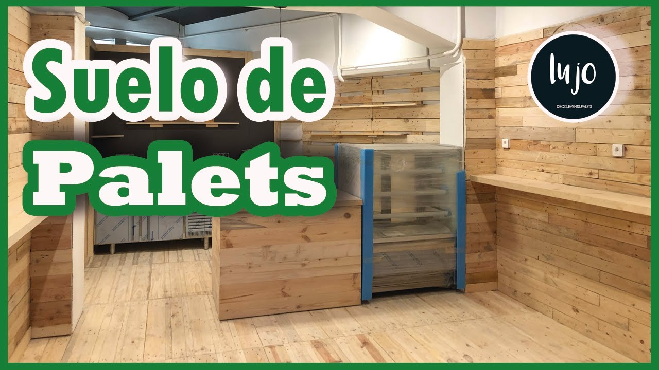 SUELO DE PALETS en una tienda. Como poner Palets reciclados. Ideas con palets únicas #recicleitor