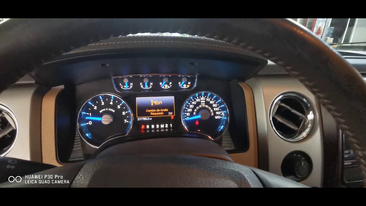 Como Resetear el Servicio de Aceite de Ford F150 2012