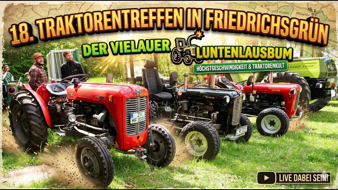 Seltene Schlepper & pure Leidenschaft! 18. Traktorentreffen Friedrichsgr&uuml;n 