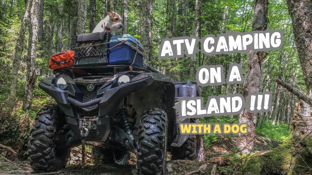 ATV Camping on an Island - Campfire Lobster Dinner, Steak, Beer, Exploring w/ My Dog
