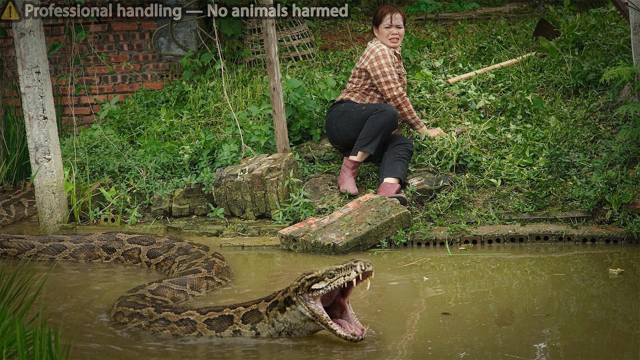 72 Hours on high alert: Komodo dragon and giant python near the farm— tense encounter.