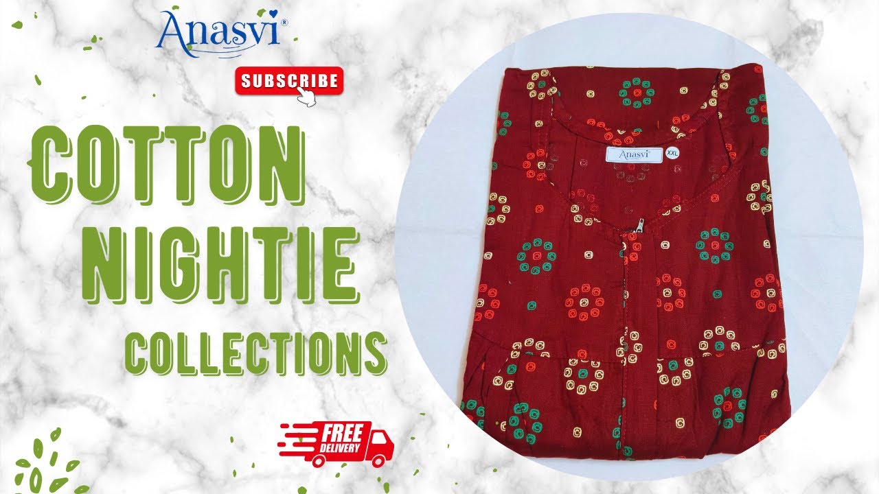 Pure Cotton Nighty Collections | Anasvi | Vikas | Branded Nighties | Single Courier & COD Available