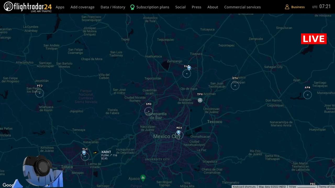 Radar ADS-B Aeropuerto de la Ciudad de México 24/7 con audio ATC