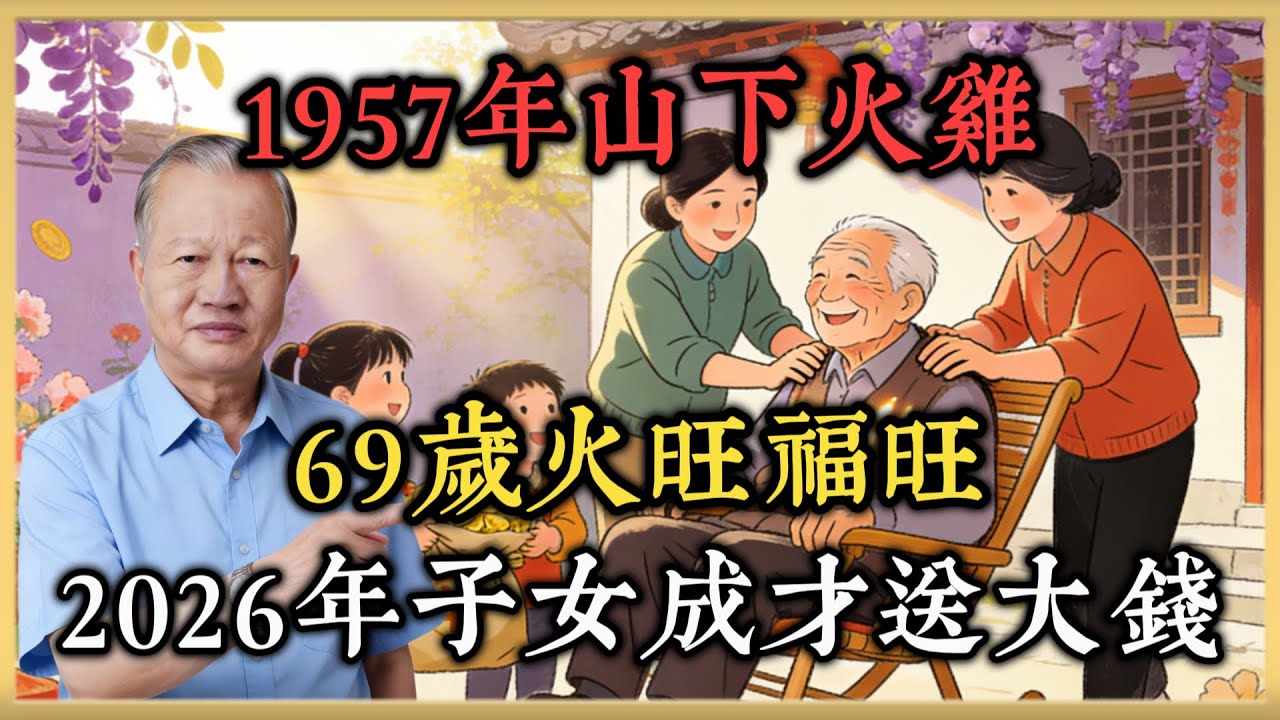 1957年山下火雞:69歲火旺福旺!2026年