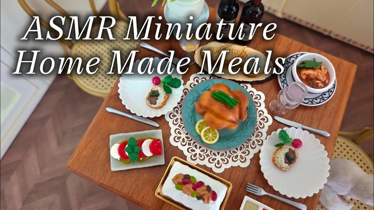 ASMR Re-ment Miniature Home Made Meals | Miniatire Toys 