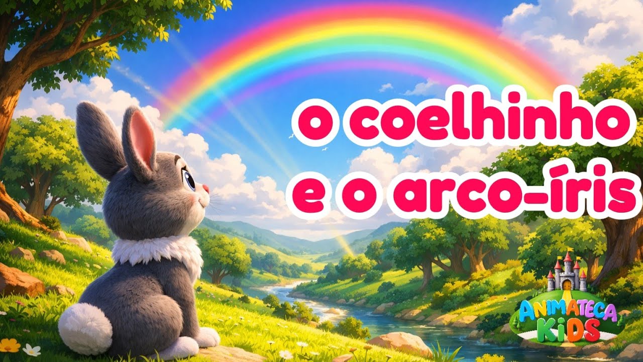 O coelhinho e o arco-íris - história infantil #historiainfantilparadormir #lerparacrianca#desenho 
