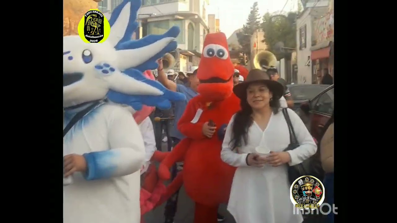 Organización de disfraces tahuarejos aztahuacan 🤟🤟 carnaval 2026 con tumba tronos banda la mera mera