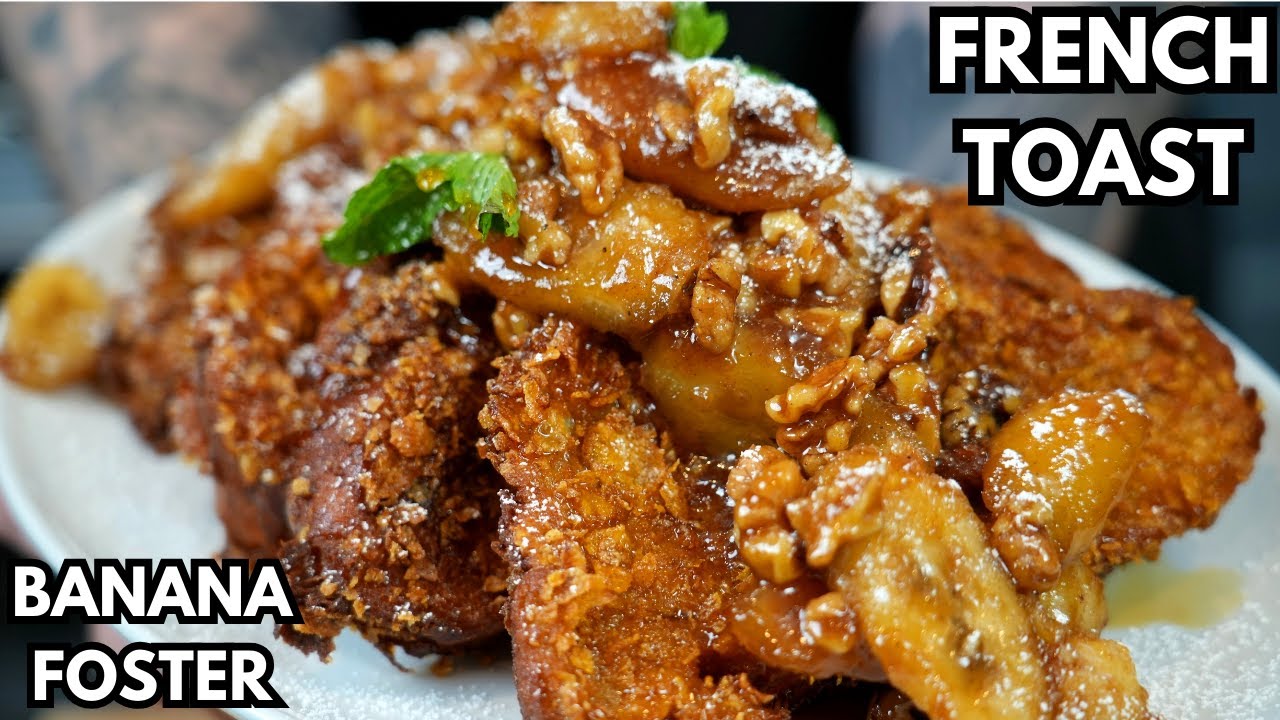 The Most Decadent French Toast Recipe Ever (Banana Foster CRISPY French Toast)