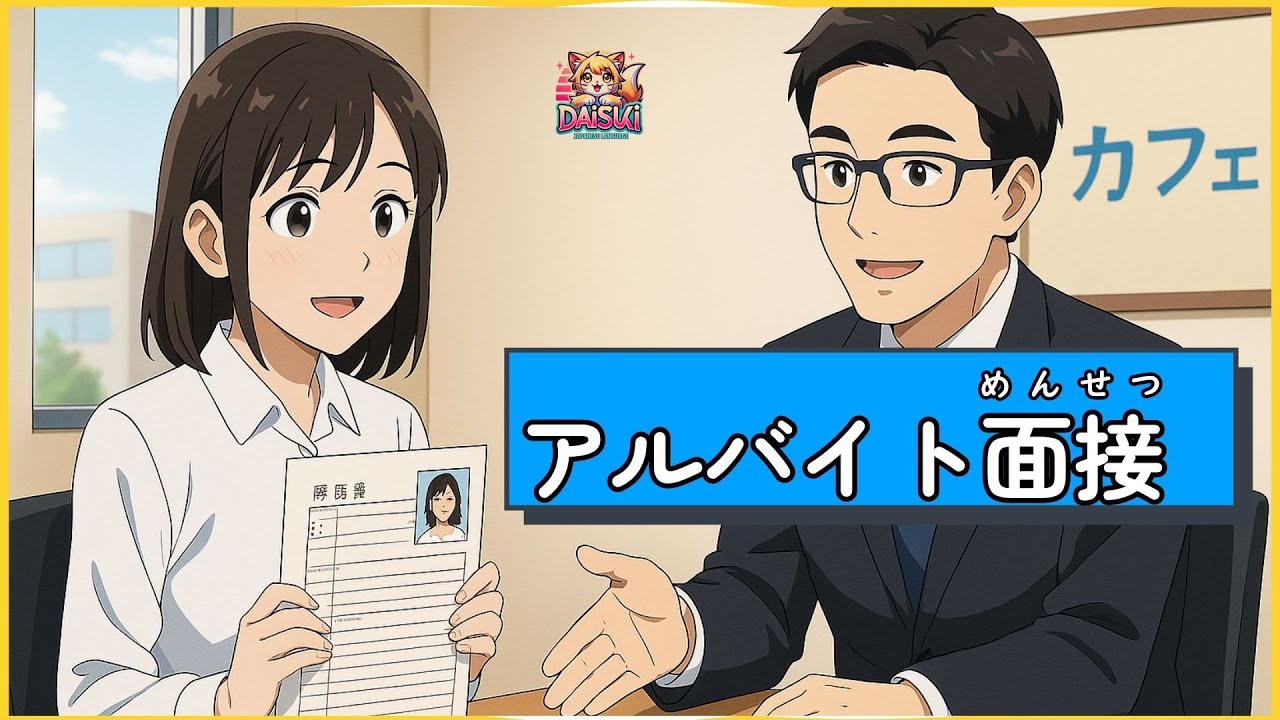 アルバイト面接の流れ｜Complete Guide to Part time Job Interviews in Japanese｜Realistic Practice Dialogue
