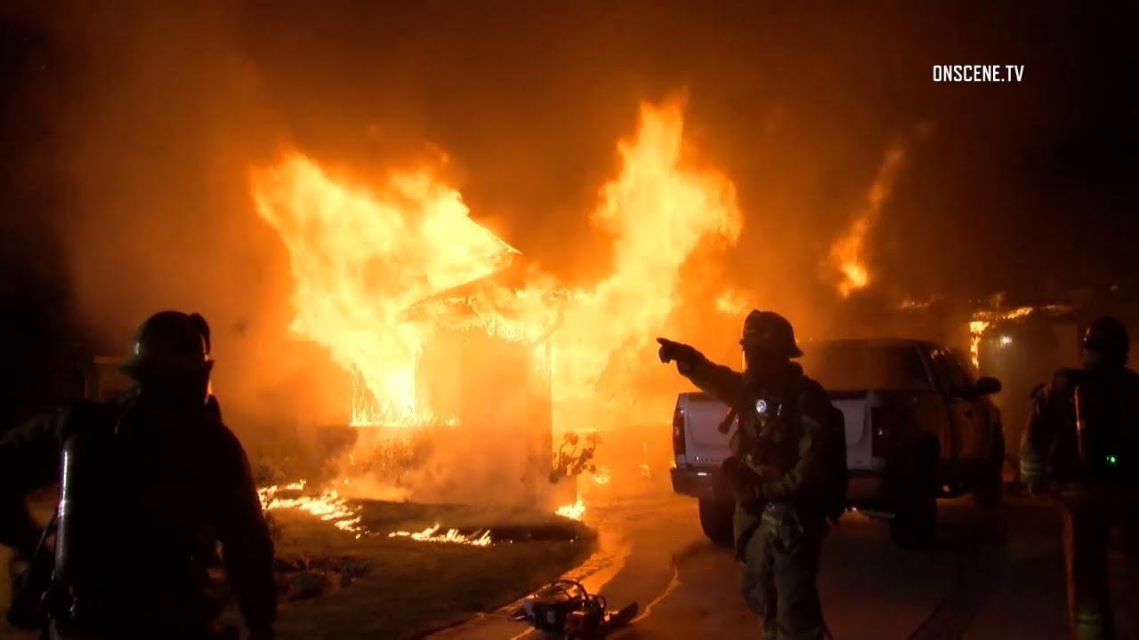 Raging Fire Destroys Home In Oxnard