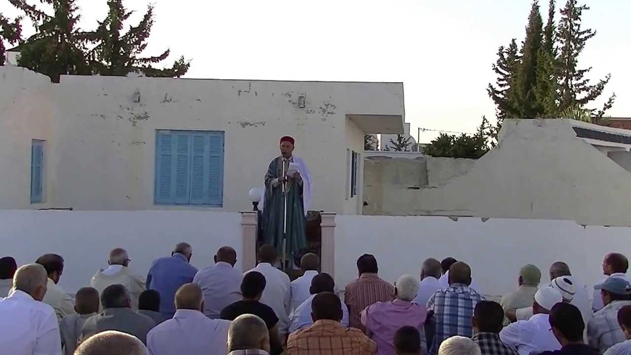 صلاة وخطبة عيد الإضحى 2013جامع الرجاء جرجيس تونس  الشيخ محمد بريكي