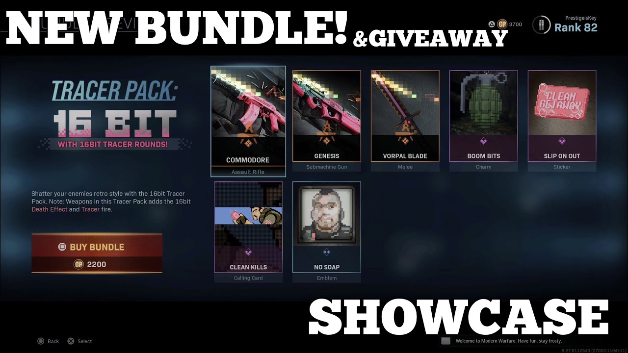 THE NEW TRACER PACK 16 BIT BUNDLE IN MODERM WARFARE ( SHOWCASE ) 16 BIT TRACERS AND DEATH EFFECTS