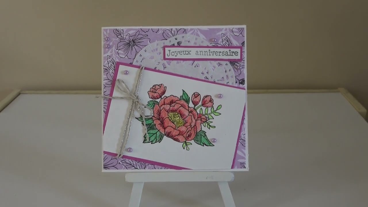 TUTO CARTE ANNIVERSAIRE FEMININE
