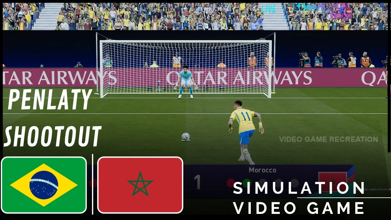 [Penalty Shootout] Brazil vs Morocco. World Cup 2026 - Video Game Simulation