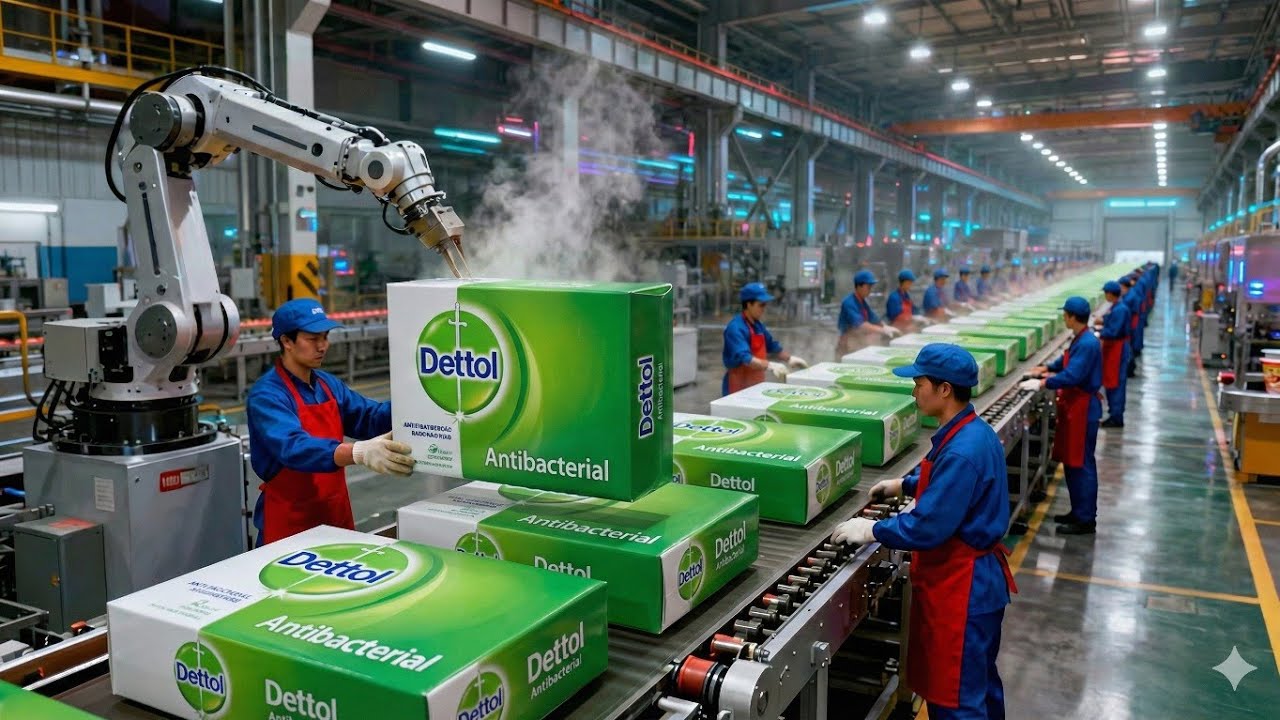 Inside Dettol Soap Factory &ndash; Complete Production Line Explained