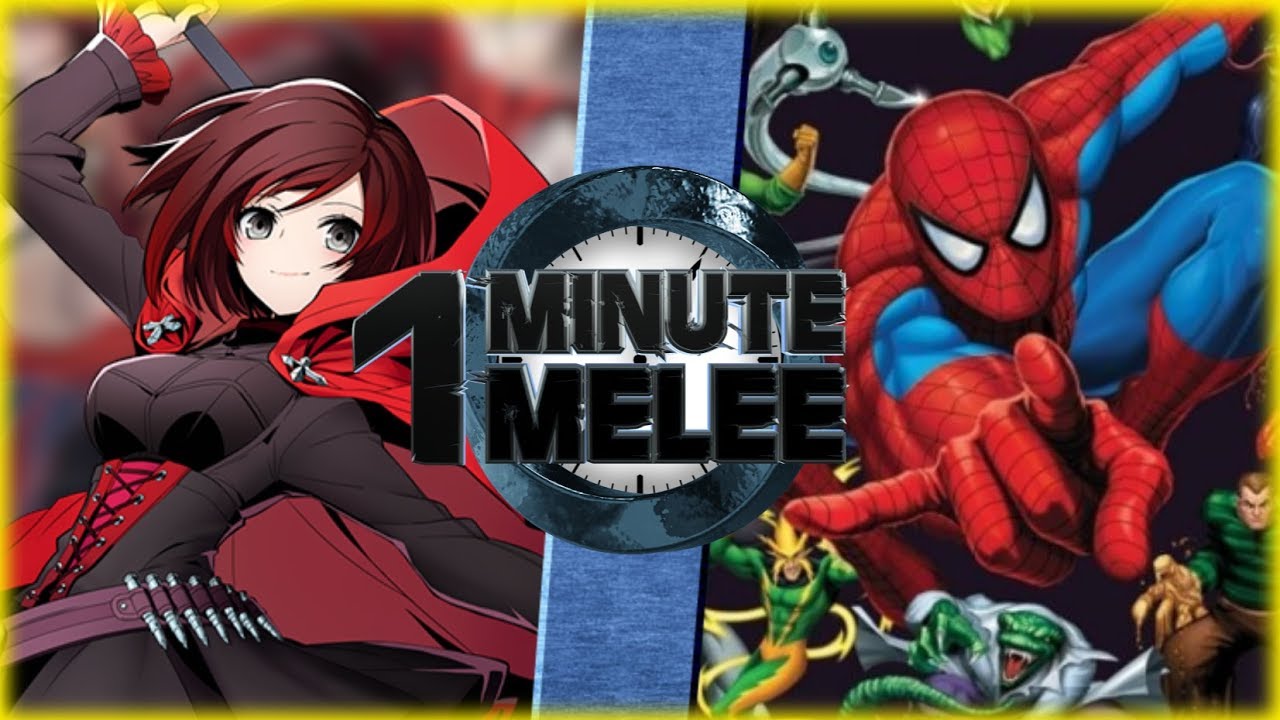 Ruby Rose vs Spiderman (RWBY vs SpiderMan) One Minute Melee S6 Bonus EP7