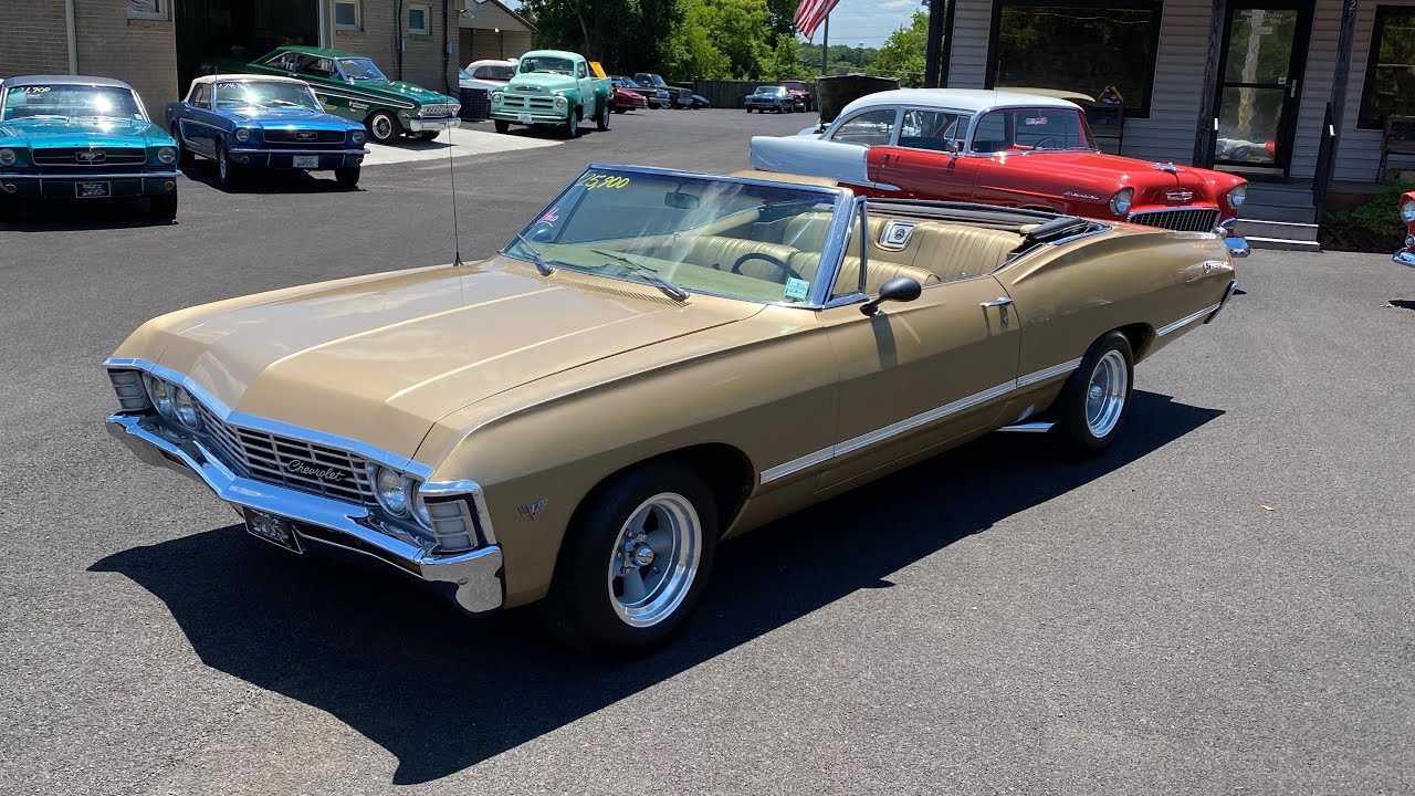 Test Drive 1967 Chevrolet Impala Convertible SOLD $25,900 Maple Motors #1137