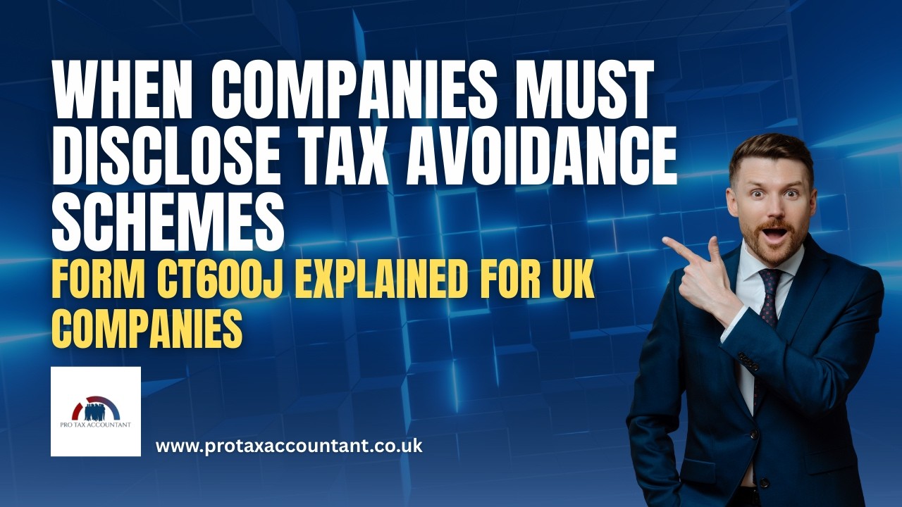PTA Guide to Form CT600J: How UK Companies Disclose Tax Avoidance Schemes in Corporation Tax