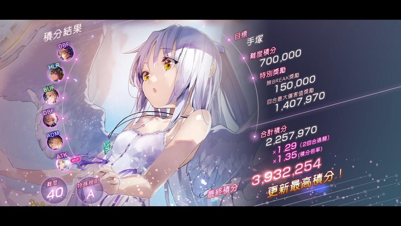【緋染天空HeavenBurnsRedヘブバン】Score Attack#90 手塚 冰隊 立華奏 393.2萬 90期打分