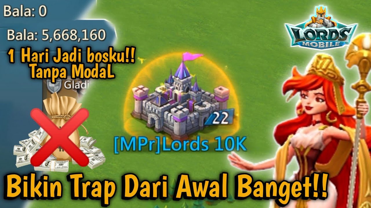 Build Solo Trap Dari Awal 0 Sampe Jadi, TANPA MODAL!! Wajib Perhatikan Langkahnya || Lords Mobile