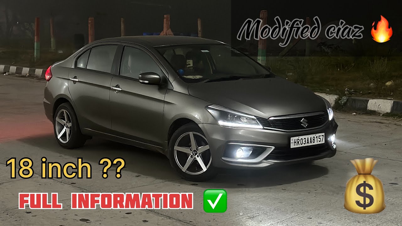 installing Alloy wheels in my Ciaz ❤️🛞 | modifications start 🤩🔥 | depth information  #ciaz #nexa