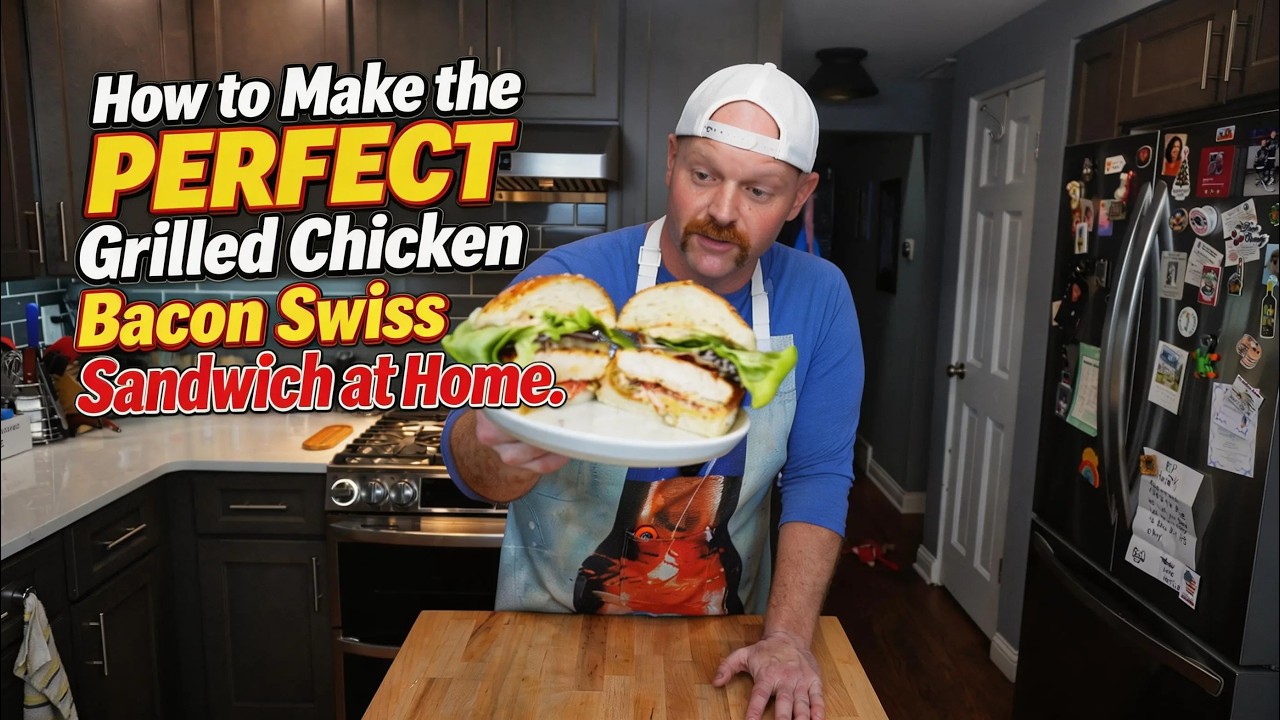 How to Make the PERFECT Grilled Chicken Bacon Swiss Sandwich at Home