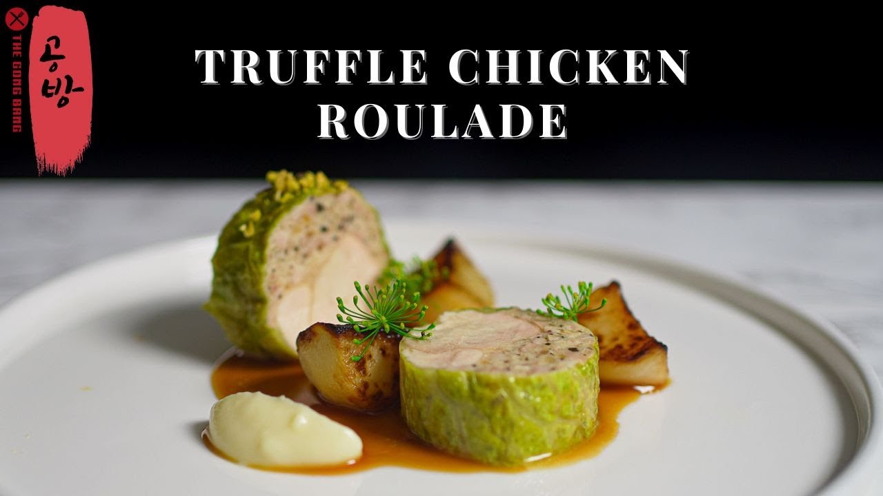 Truffle Chicken Roulade | Chicken Ballotine, Truffle Mousse, Preserved Lemon Gastrique