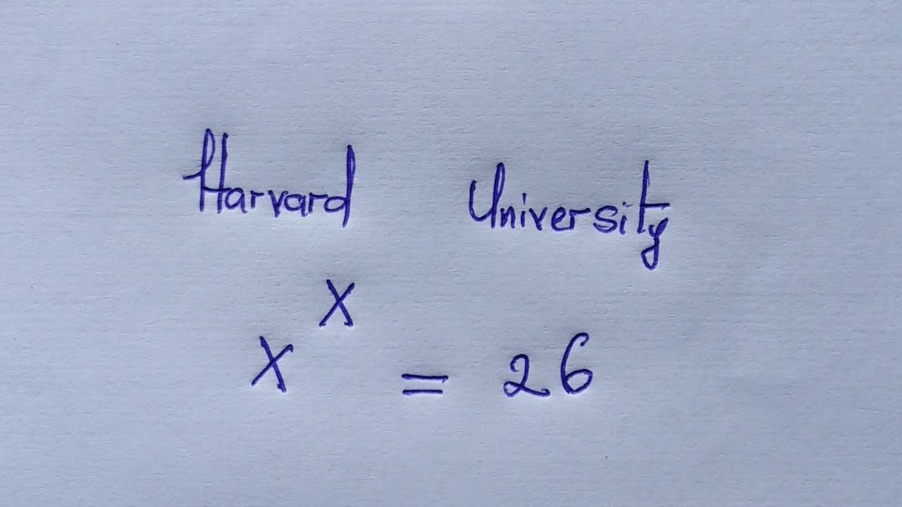 Harvard University Entrance Exam Question | Can you solve ? 
