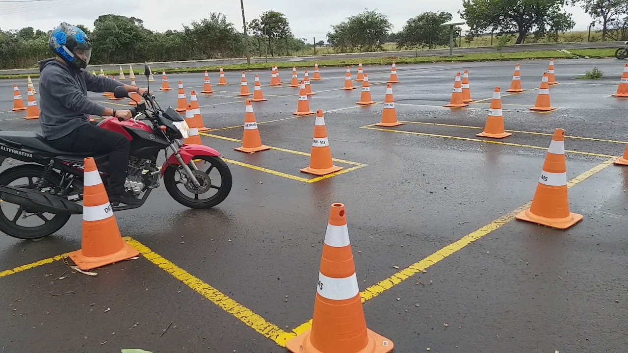 Prova de moto Campo Grande - DETRAN-MS (Somente obstáculos)