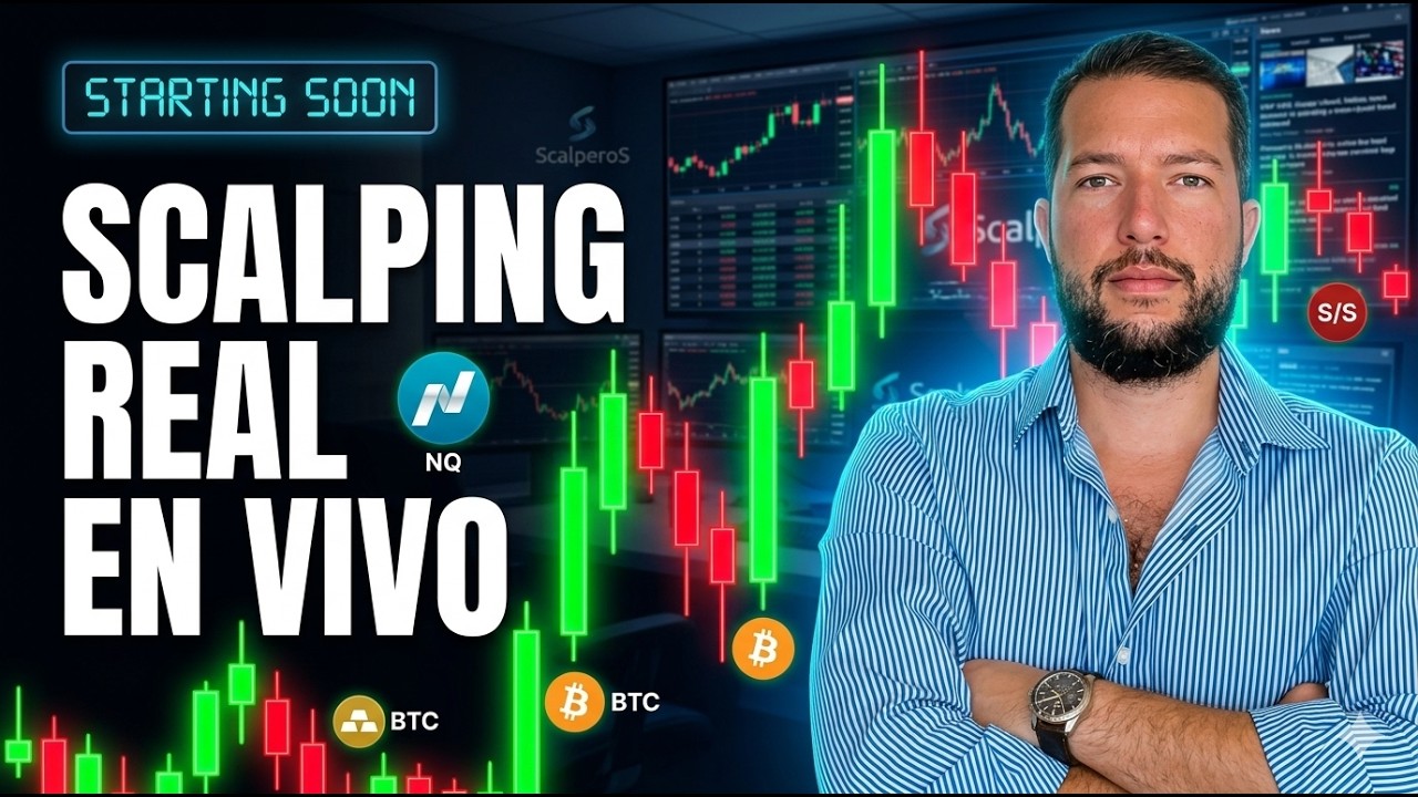 TRADING SCALPING REAL 🔴EN VIVO🔴 💎FUTUROS💎 NASDAQ 💎 SP500 💎ORO 💎BITCOIN