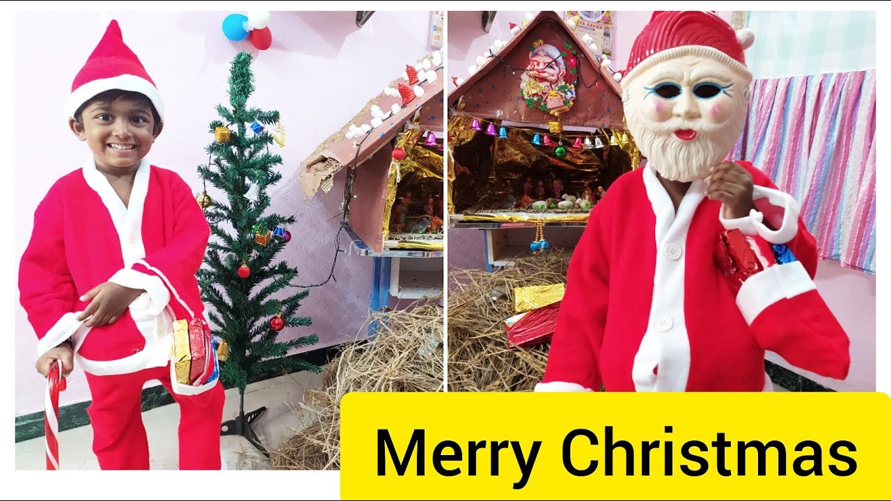 Christmas Celebration| Jingle Bells| Rithik as Santa|Christmas Carols|Appuppa dance|X-mas Tree