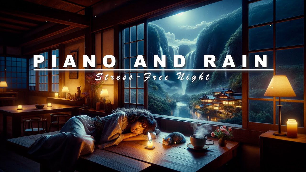 Hypnotic Rainstorm 🌧️ Deep Sleep with  Piano, Torrential Rain & Thunder