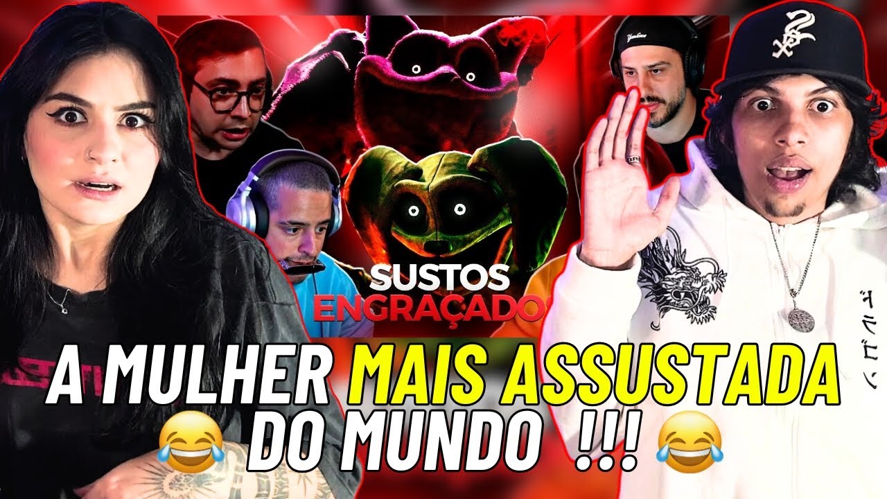 (O SUSTO NOCAUTE KKKK!!) OS MAIORES SUSTOS EM LIVE #18 - Streamers jogando Jogos de Terror - REACT
