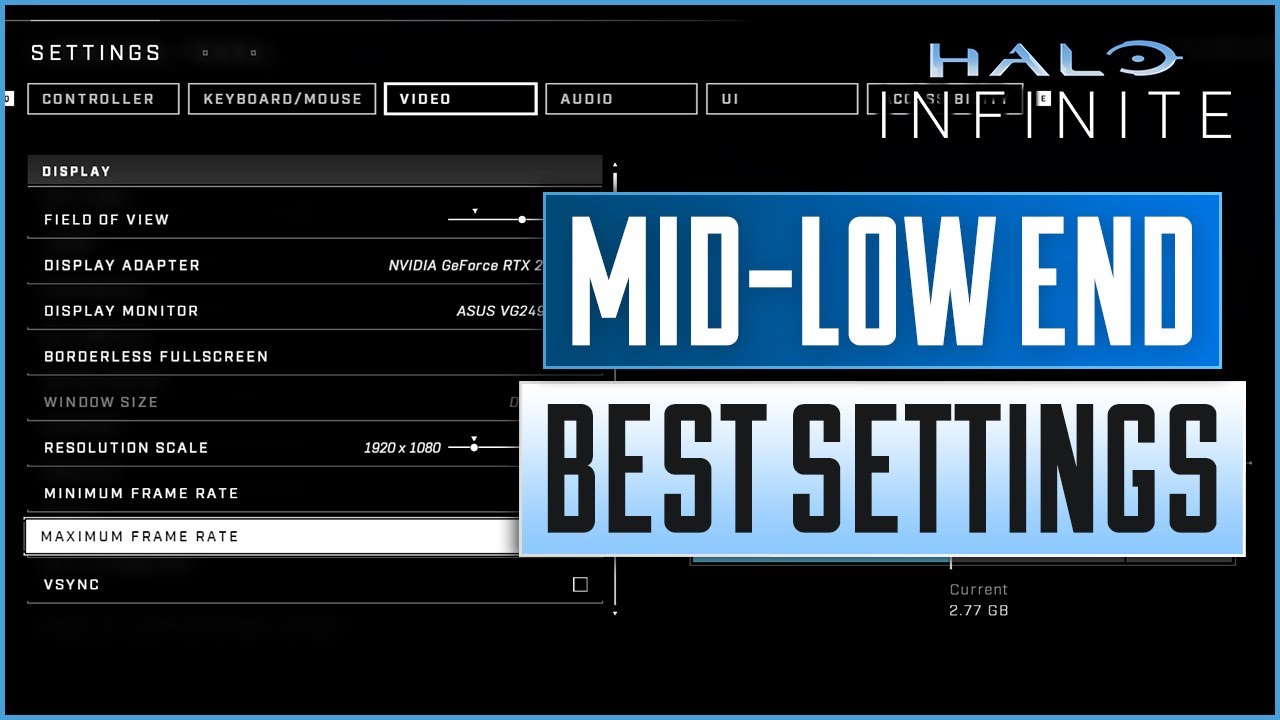 Halo Infinite VIDEO PC settings for Mid End & Low End PCs