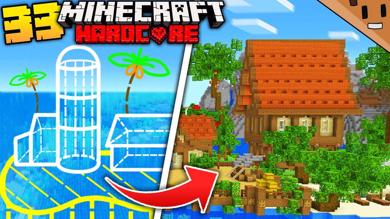 I Built an ENTIRE ISLAND in Minecraft Hardcore! (#33)