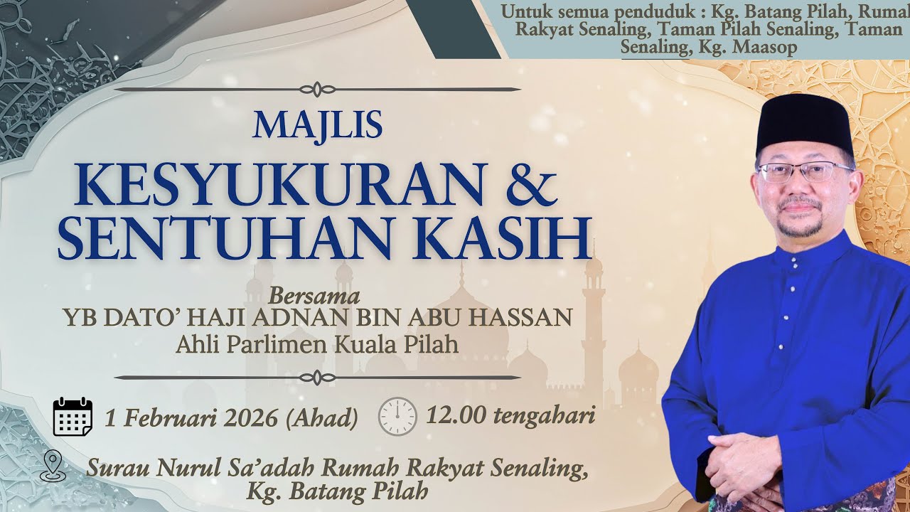 MAJLIS KESYUKURAN & SENTUHAN KASIH SURAU NURUL SA’ADAH 2026