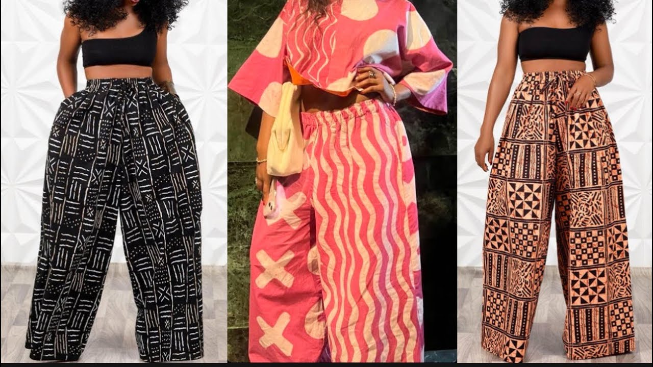 EASY METHOD: How to cut and sew this trendy baggy ankara trouser with an elastic waistband