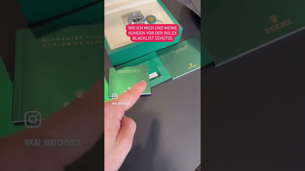 So sch&uuml;tzt du dich vor der Rolex Blacklist