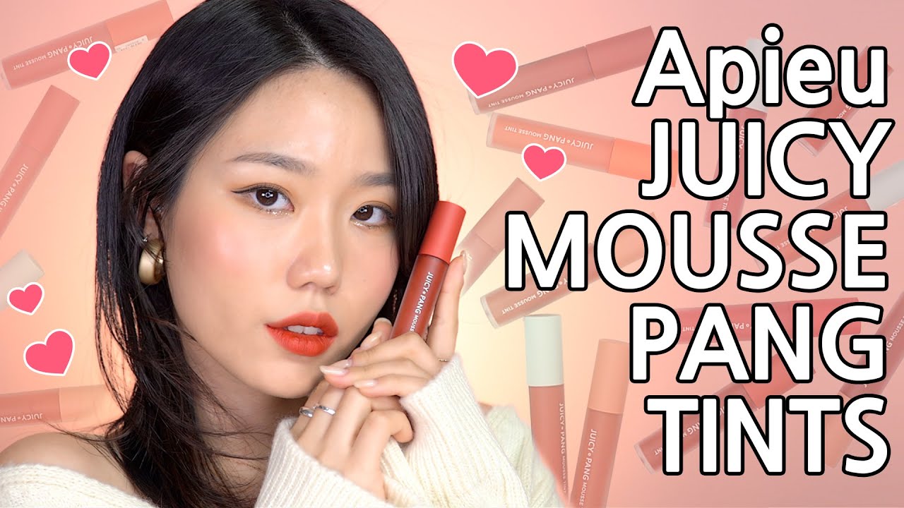 [EN,ES,RU CC]Выгодная линейка тинтов в 16-ти цветах JUICY MOUSSE PANG TINTS от APIEU