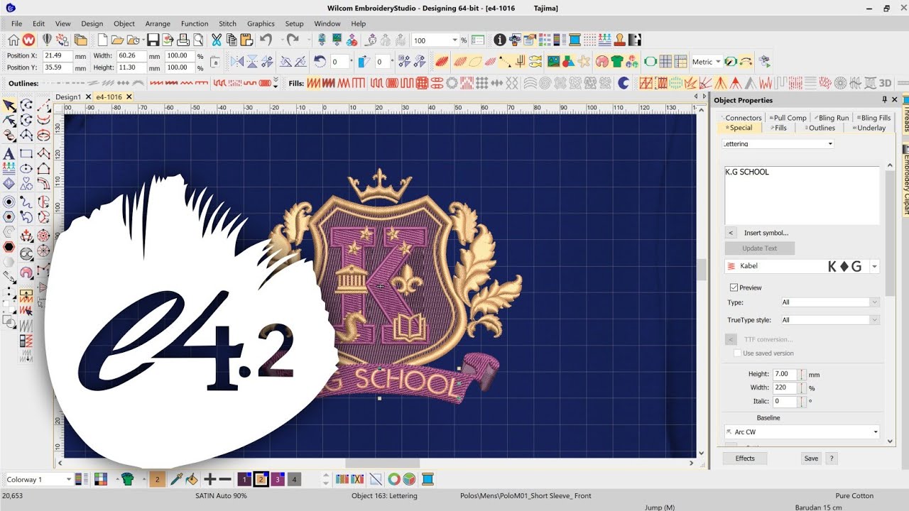Wilcom  e4.2 all tools in One video.#wilcomdigitizing #yt #embroidery #job #design #wilcomembroidery