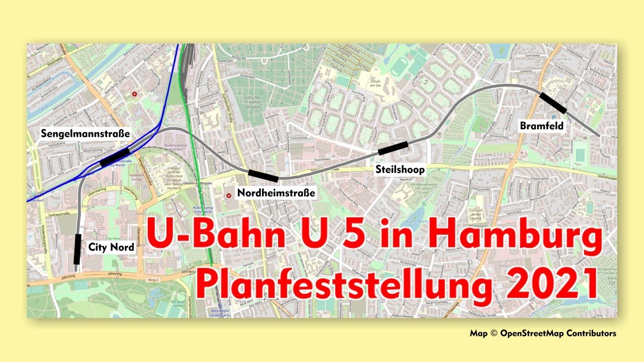U-Bahn Hamburg: Planfeststellung für den 1. Abschnitt der Linie U5 (Haltestellen, Stärken/Schwächen)