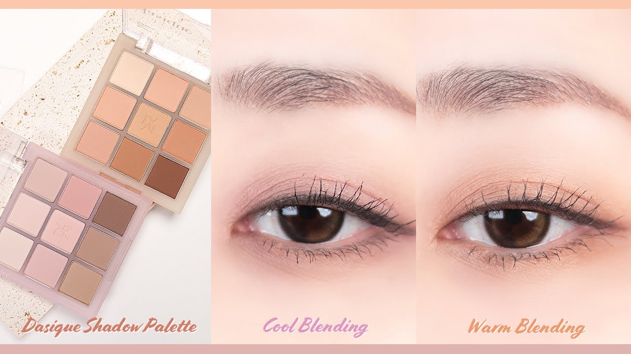 JPN) 데이지크  쿨 블렌딩 💜웜 블렌딩🧡 섀도우 팔레트 솔직 리뷰 /내돈내산 💸 밀크 라떼, Dasique warm, cool blending shadow palette