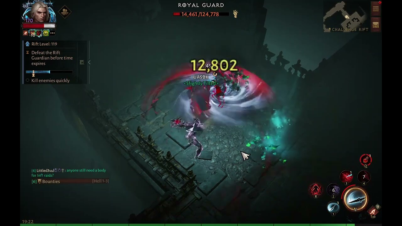 Level 119 Challenge Rift Solo | Blood Knight | Diablo Immortal