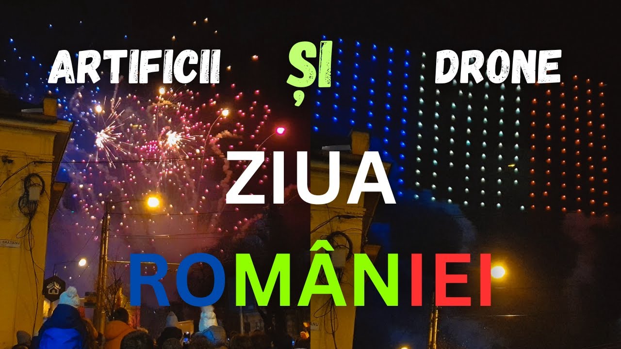 Spectacol uimitor de drone și artificii în Cluj Napoca, 1 Decembrie 2023 #clujulmeu