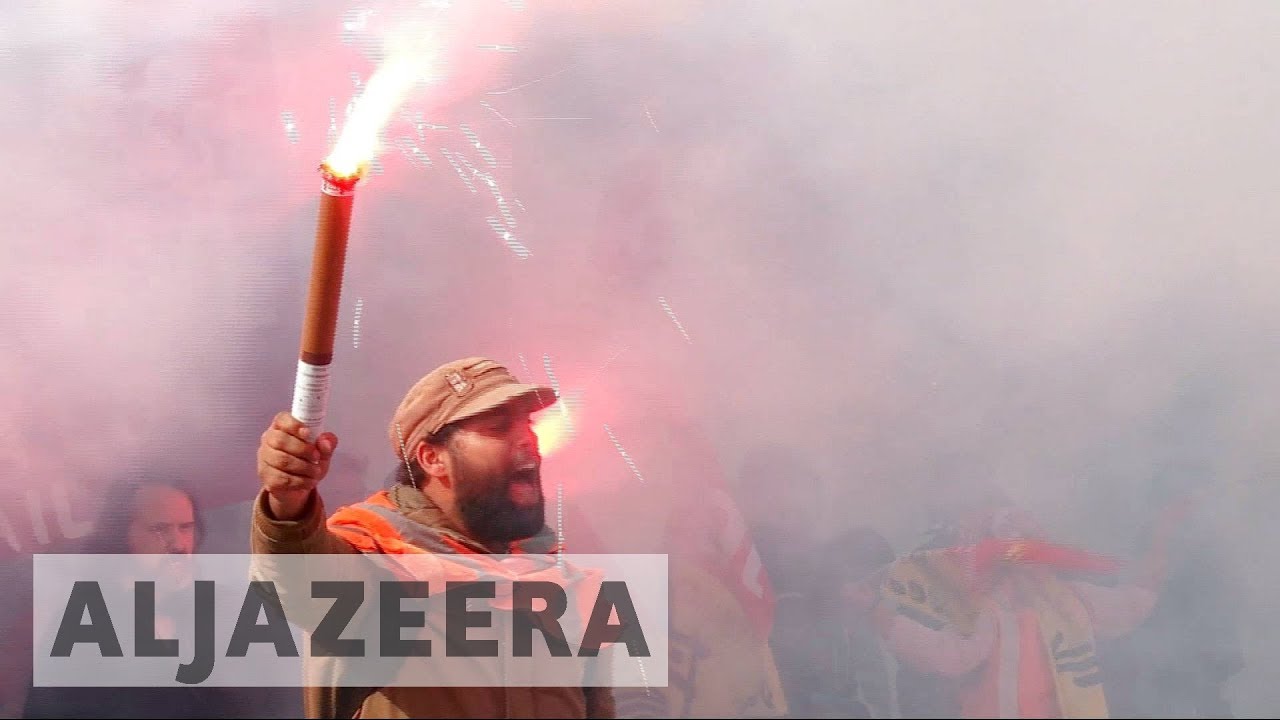 French protest Macron's new labour laws