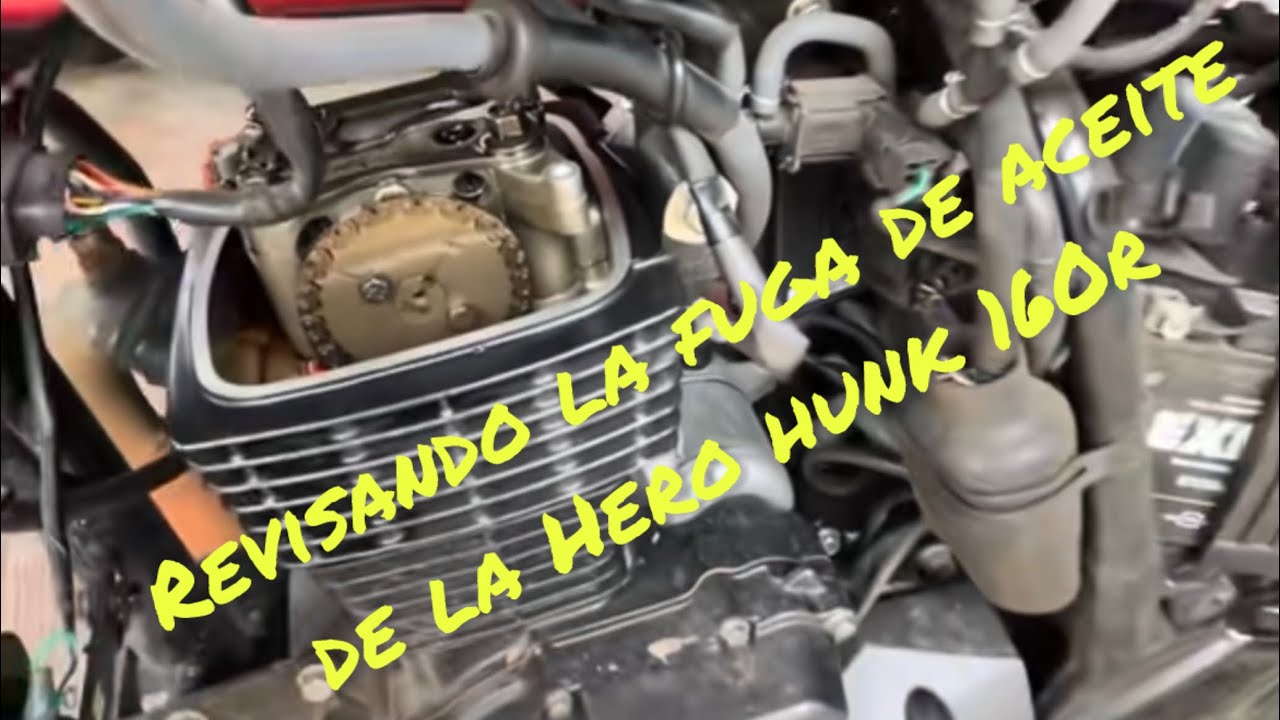 Revisando la fuga de aceite de la tapa de punterías dela Hero hunk 160r #mecanicademotos #motos 