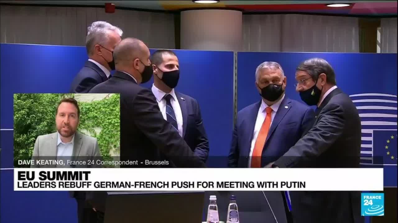 EU leaders rebuff German-French push for Putin summit