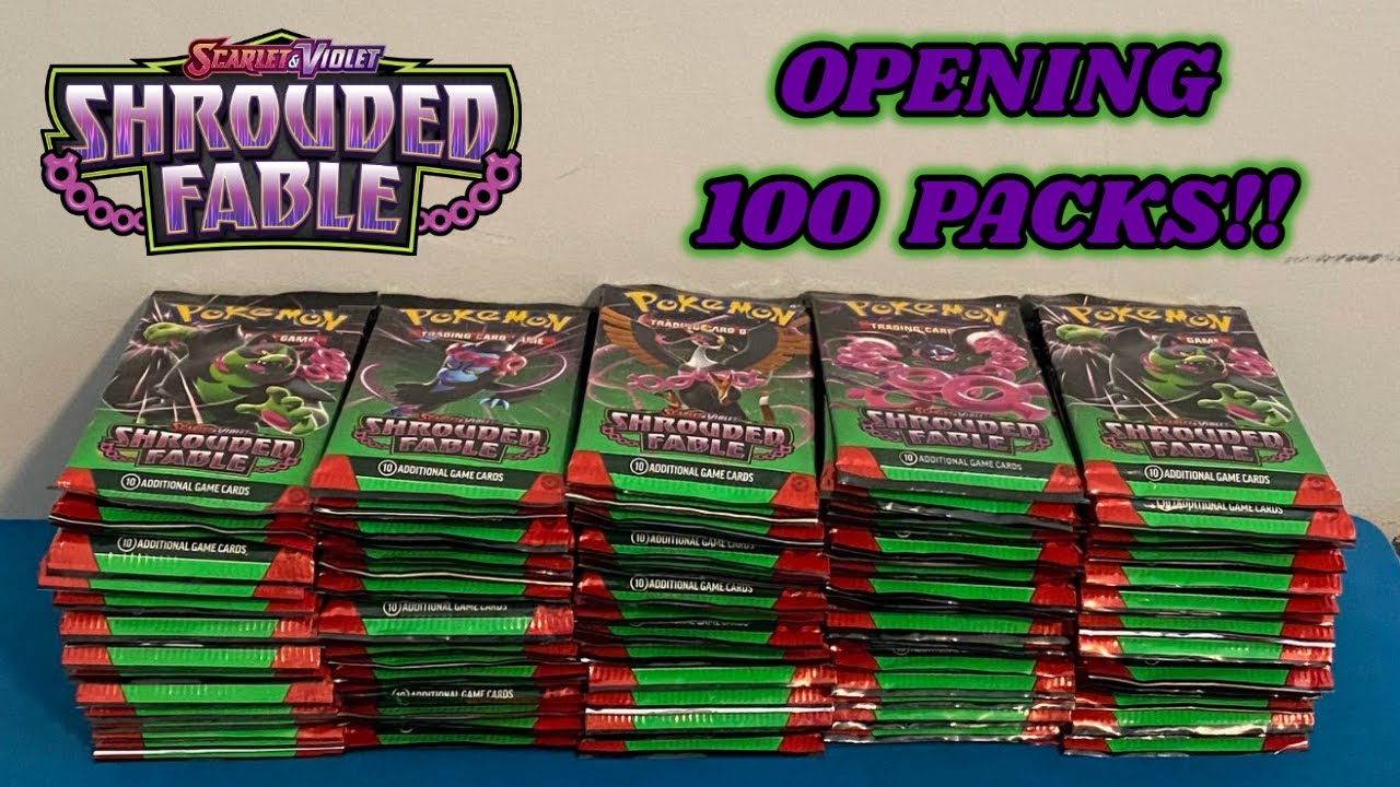 I opened 100 PACKS of SHROUDED FABLE to try and COMPLETE THE SET!! (pokemon card opening)
