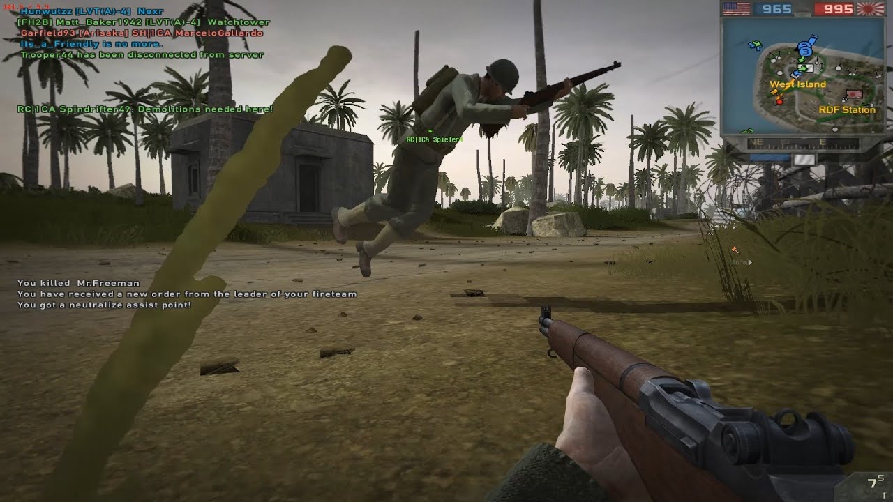 Forgotten Hope 2 Kwajalein gameplay CMP Map Test Event